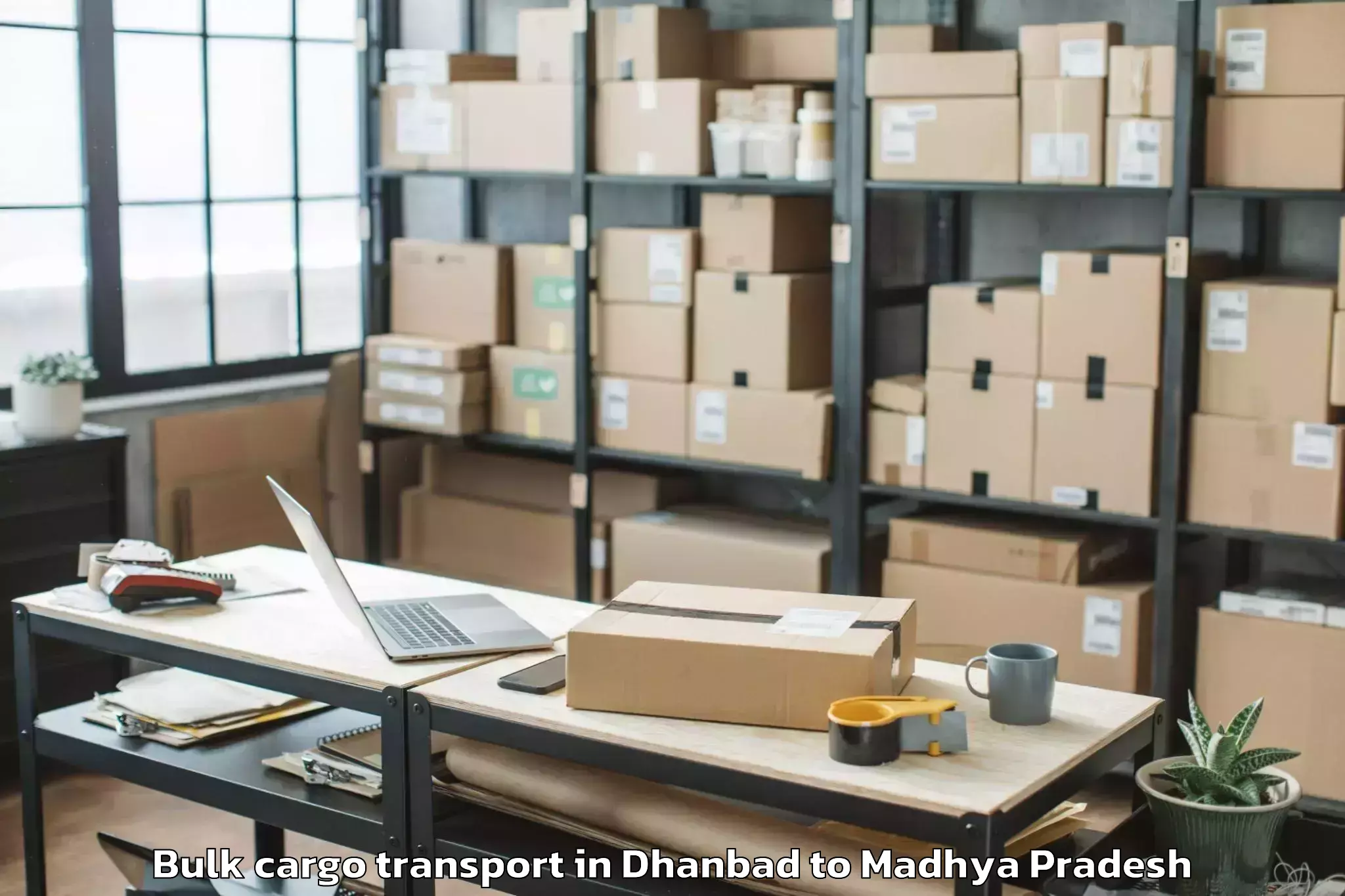 Book Dhanbad to Barnagar Pt Bulk Cargo Transport Online